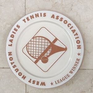 Frankoma Houston Ladies Tennis Association League Winner Ceramic Plate 🎾🎾